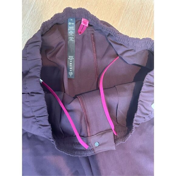 Lululemon Lab Wool-Blend Stretch Pants Men's Burgundy Size 36 - Picture 9 of 9